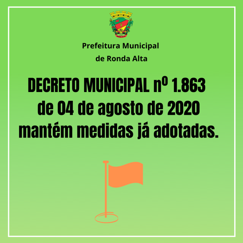 DECRETO MUNICIPAL N° 1.863, DE 04 DE AGOSTO DE 2020.